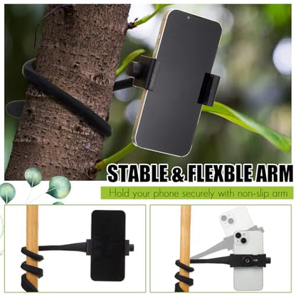 Amylove 2 Pcs Stroller Phone Holder Universal Stand, Black, Upgraded - style: Upgraded