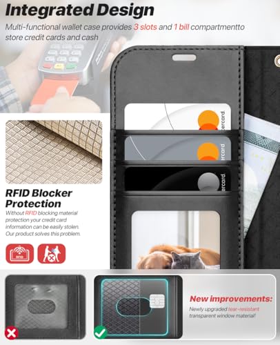 OCASE for iPhone 17 Detachable Wallet Case with Card Holder, 2 in 1 PU Leather Flip Folio with RFID Blocking Stand Wrist Strap Shockproof Phone Cover 6.3 Inch 2025, Graphite | PU Leather, RFID Blocking, Wireless Charging, Card Holders, Kickstand, Shockpro