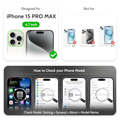 COBEAR for iPhone 15 Pro Max Case Wallet, 2-in-1 Magnetic Detachable, PU Leather, Zipper Pocket, Kickstand, Wrist Strap, Women Men Flip Wallet Case with Card Holder for iPhone 15 Pro Max, Blue Green