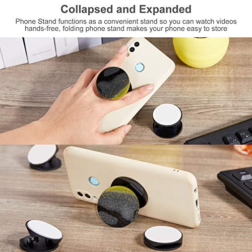 30 Pack Blank Phone Grip Holder, Expandable Phone Grip Stand,Black - color: Black