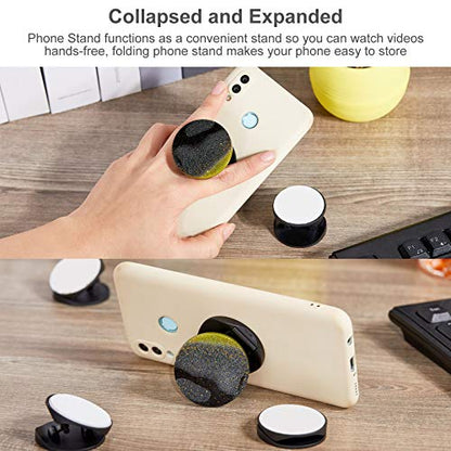 30 Pack Blank Phone Grip Holder, Expandable Phone Grip Stand,Black - color: Black