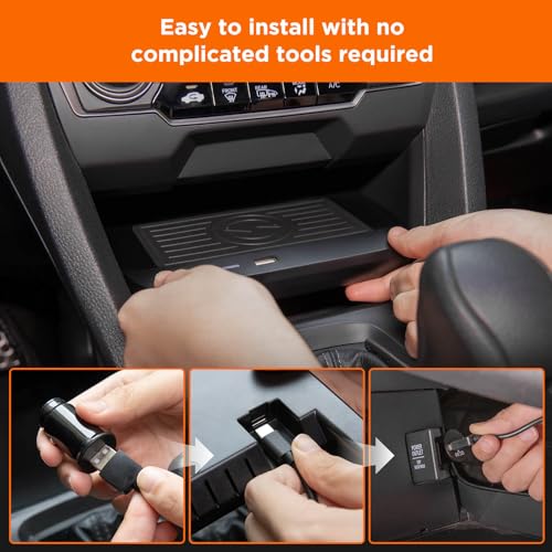Wireless Charger for Honda Civic 2016-2021 with USB Port