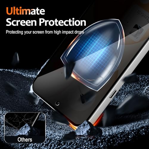 2 Pack Privacy Screen Protector for Nothing Phone (4a), Tempered Glass Film full Coverage Anti Scratch, Anti-Spy, 9H Hardness, Bubble Free for Nothing Phone (4a) Privacy Screen Protector - size: Nothing Phone (4a)