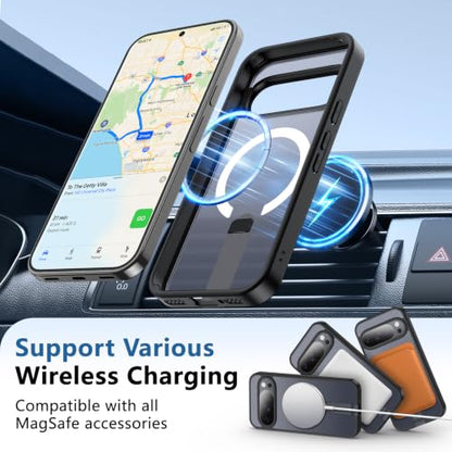 for Pixel-10 Case/Pixel-10-Pro Case, Durable Metal Stand, Black - color: Black, size: Pixel 10/10 Pro 6.3"