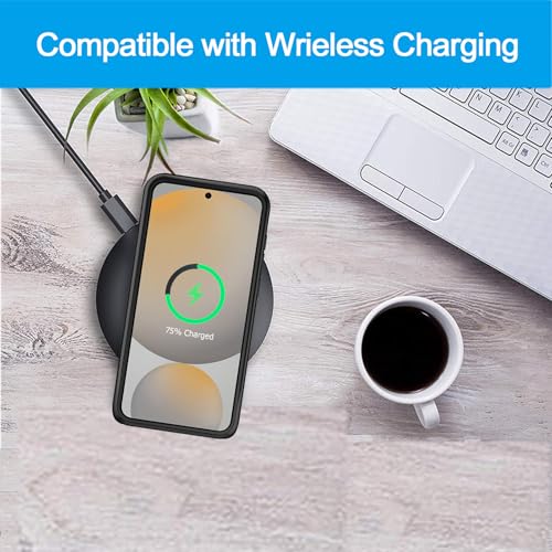 Battery Case for Galaxy S24 FE, Upgraded 12000mAh Battery Pack Rechargeable Charger Case with Wireless Charging Compatible for Galaxy S24 FE (6.7 inch) External Charging Case (Black) - size: Galaxy S24 FE