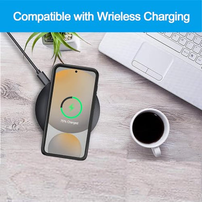 Battery Case for Galaxy S24 FE, Upgraded 12000mAh Battery Pack Rechargeable Charger Case with Wireless Charging Compatible for Galaxy S24 FE (6.7 inch) External Charging Case (Black) - size: Galaxy S24 FE