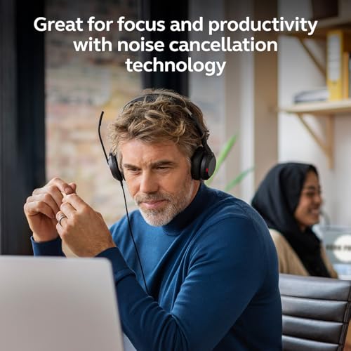 Jabra Evolve2 50 Wired Dual-Ear Headset with Noise-Cancelling Mic, Black - style: All Platforms, Dual Ear 2
