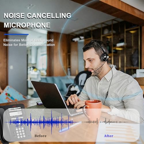 Callez Mono RJ9 Telephone Headset for Avaya Plantronics Mitel ShoreTel NEC