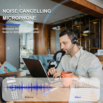 Callez Mono RJ9 Telephone Headset for Avaya Plantronics Mitel ShoreTel NEC