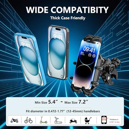 LOKTENWO Motorcycle Phone Mount with Vibration Dampener