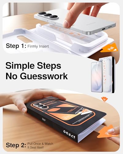 SMARTDEVIL 3 Pack HD Clear Screen Protector for Samsung Galaxy S26 | Ultrasonic Fingerprint Sensor Compatible, Anti-Shatter 9H Tempered Glass, SmartPull Box Bubble-Free Easy Install - size: S26 6.7 inches