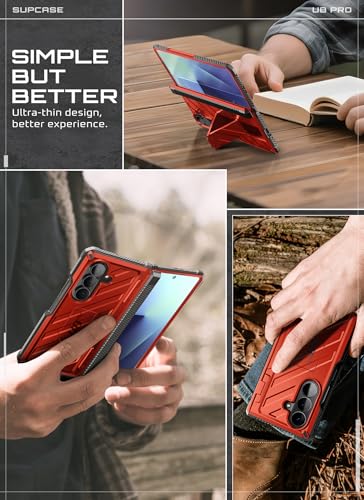 SUPCASE for Samsung Galaxy Z Fold 7 Case with Built-in Kickstand, Ruddy - color: Ruddy