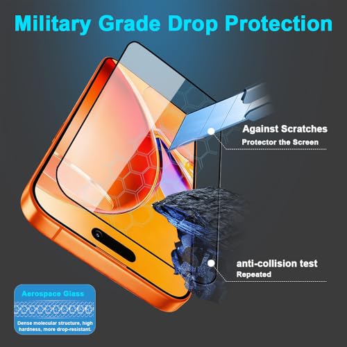 9H+ Tempered Glass for iPhone 17 Pro Max Screen Protector with Auto Dust Removal Installation Frame Military Grade Protection (Scratch, Shatter, Drop Resistance) Full Edge Coverage 6.9" 2025, 2 Pack - size: iPhone 17 Pro Max