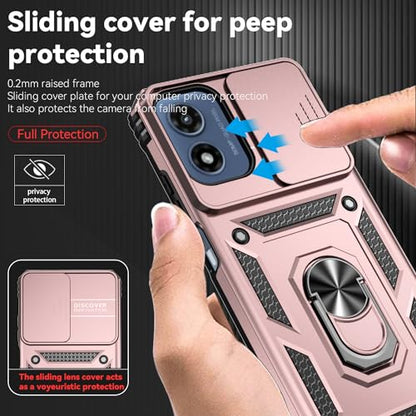 SunStory for Motorola Moto G Play 4G 2024 Case with Kickstand,Rose Gold - color: Rose Gold