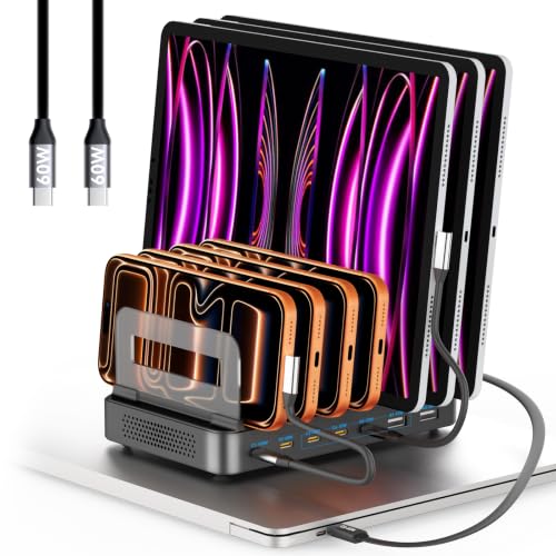 288W 8-Port GaN Charging Station with Dividers for iPhone 18 Pro/Duo