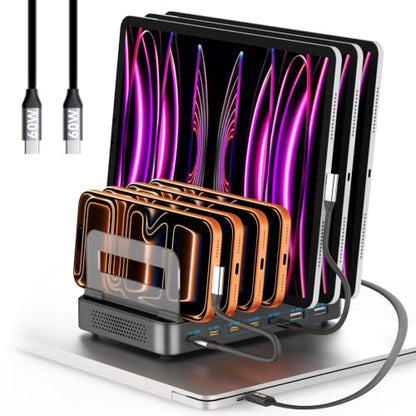 288W 8-Port GaN Charging Station with Dividers for iPhone 18 Pro/Duo