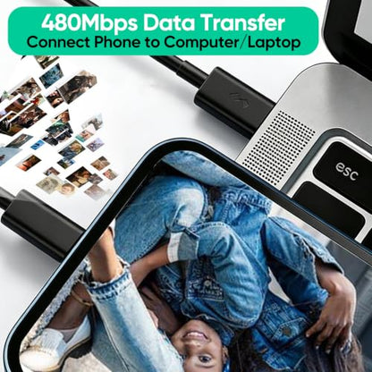 USB-C to USB-C Cable 3FT 20-Pack, USBC Cable Fast Charging & Data & Carplay - color: Black, size: 3FT