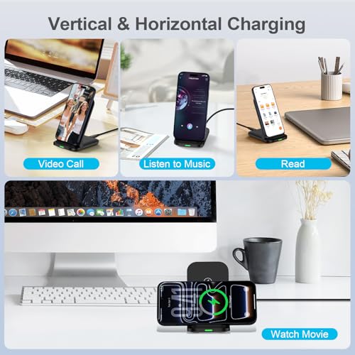 for Pixel 10A Wireless Charger Stand Fast Charging Desk for Google Pixel 10 - color: Black