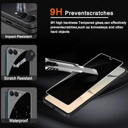 Ferilinso 2 Pack Privacy Screen Protector for Samsung Galaxy Z Flip 8 - size: Samsung Z Flip 8 6.9IN