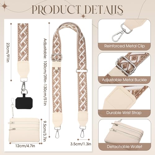 4 Pack Clip and Go Strap for Phone with Wallet,Cute - style: Cute