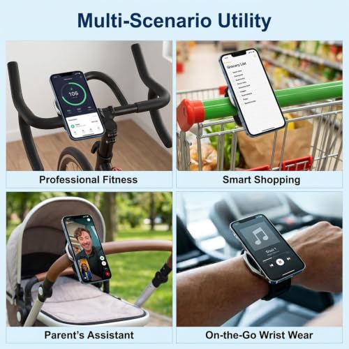 Magnetic Stroller Phone Mount, Adjustable Handlebar Holder