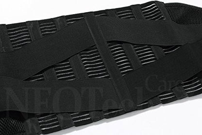 NeoTech Care Adjustable Compression Back Brace Lumbar Support Belt, Black, Size M - size: Medium (Pack of 1)
