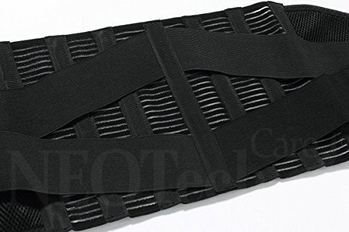 NeoTech Care Adjustable Compression Back Brace Lumbar Support Belt, Black, Size XXXL - size: 3X-Large (Pack of 1)