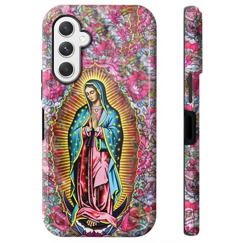 Virgin Mary Phone Case for Samsung Galaxy A16, Dual Layer Shockproof Heavy Duty Protective Cover with Soft TPU + Hard PC, Anti-Scratch Slim Fit, Wireless Charging Compatible - color: Virgin Mary, size: 6.7" Galaxy A16