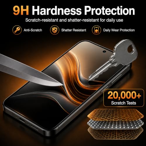 Privacy Screen Protector for iPhone Air (2-Pack) - 9H Tempered Glass with Anti-Scratch & Easy Installation