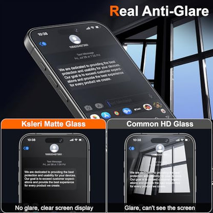 2 Pack Matte Privacy Screen Protector for iPhone 17 Pro Max 6.9-inch with Installation Frame, Full Coverage Anti-Spy Anti-Glare 9H Tempered Glass Film, Case Friendly - size: iPhone 17 Pro Max-6.9 Inch