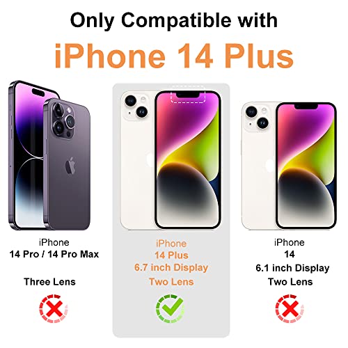 for iPhone 14 Plus Clear Card Case, Protective Shockproof TPU Slim Wallet Phone Case with Card Holder - size: iPhone 14 Plus