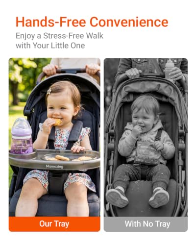 Mamazing 3 in 1 Universal Stroller Snack Tray with Cup & Phone Holder