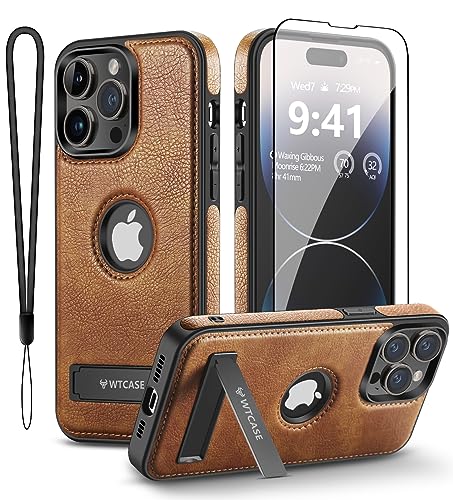 WTCASE Magnetic for iPhone 14 Pro Max Leather Case,Built-in Invisible Stand [Compatible with Magsafe] Protective Slim Kickstand Compatible with iPhone 14 Pro Max (2022) 6.7" (Brown) - color: Brown, size: iPhone 14 Pro Max-6.7"