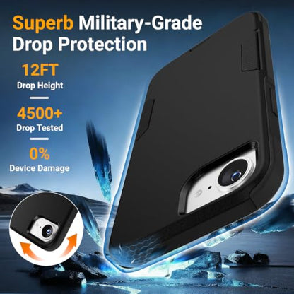 jaroco Magnetic for iPhone 17E/16E Case Heavy Duty Rugged Dual-Layer Black - color: Black, size: iPhone 17E/16E