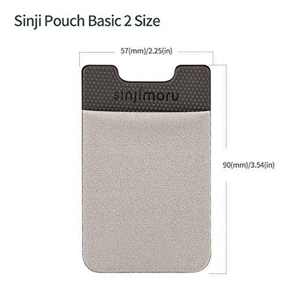 Sinjimoru Cell Phone Wallet Stick on, Card Holder for Back of Phone, Grey - color: Grey