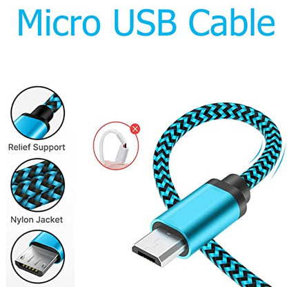 Aioneus Micro USB Cable，3-Pack 6ft Micro USB Charger Compatible with PS4, High Speed Android Charging Cable for Samsung Galaxy S7 Edge S6 S5 S2 J7 J7V J5, LG K40 K20, Fire Tablet, PS4, Xbox, Kindle - size: Micro 6ft+6ft+6ft, style: Micro USB