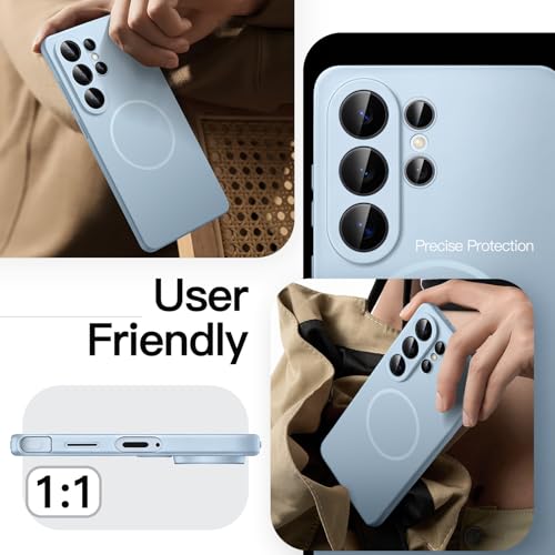 JETech Magnetic Slim Case for Samsung Galaxy S26 Ultra, Omphalodes | Compatible with MagSafe, Anti-Slip Grip, Full Camera Lens Protection, Ultra-Thin Lightweight, Matte Finish Phone Cover - color: Omphalodes, size: Galaxy S26 Ultra