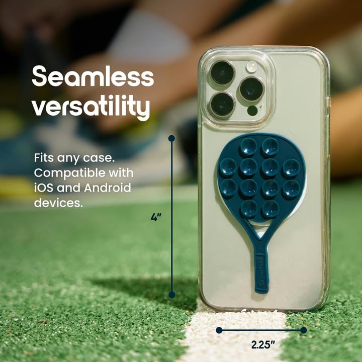 Silicone Suction Phone Mount for Padel Glass Wall, Midnight Blue - color: Midnight Blue