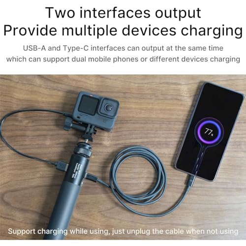 ULANZI BG-3 Battery Handle Grip, 10000mAh Grip Portable Charger Tripod