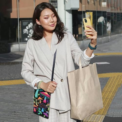 Small Crossbody Bags with Adjustable Shoulder Strap - color: Dream Mushroom