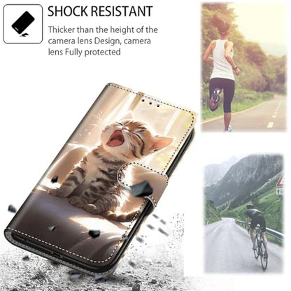 Case Wallet for Motorola Moto G Power 2025/2026, Cat | Kickstand, 3 Card Holder, Shockproof TPU Interior Shell, PU Leather, Magnetic Flip Cover, Lanyard Strap - color: Pic:05