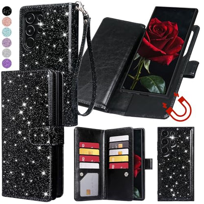 Varikke for Galaxy S25 Ultra Wallet Case Magnetic Detachable, Black - color: Black, size: Galaxy S25 Ultra 6.9"