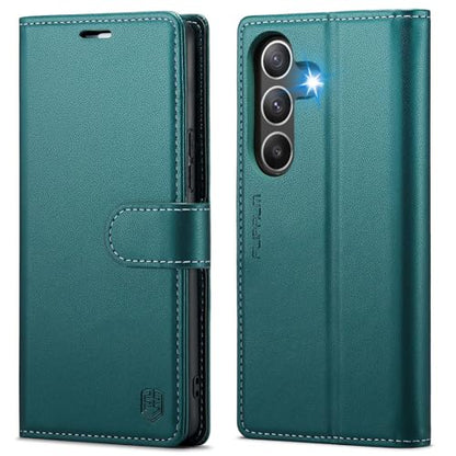 FLIPALM Wallet Case for Samsung Galaxy S26 Plus/S26+ 6.7", Green | Card Holder, RFID Blocking, PU Leather Folio Flip, Kickstand, Protective Shockproof Cover - color: Green, size: Samsung Galaxy S26 Plus