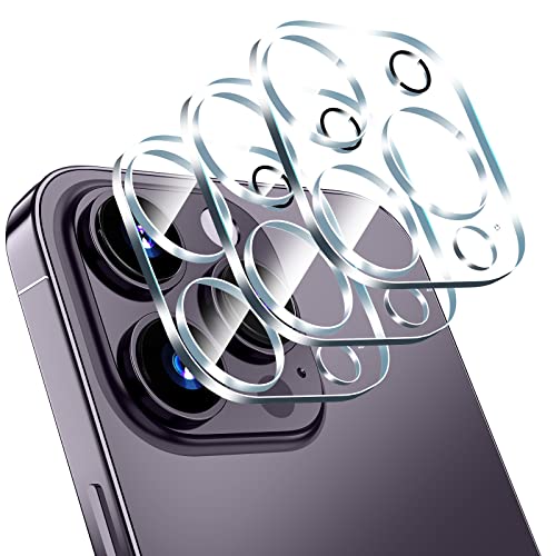 imluckies [3 Pack Camera Lens Protector for iPhone 14 Pro / 16 Pro & iPhone 14 Pro Max / 16 Pro Max, 9H Tempered Glass Film with Anti-Flash Ring, HD Clear, Scratch Resistant, Case Friendly - size: 16/14 Pro Max-Clear