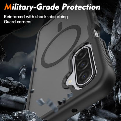 Magnetic Phone Case for Samsung Galaxy A37 / A36 /A56, Black - color: Black
