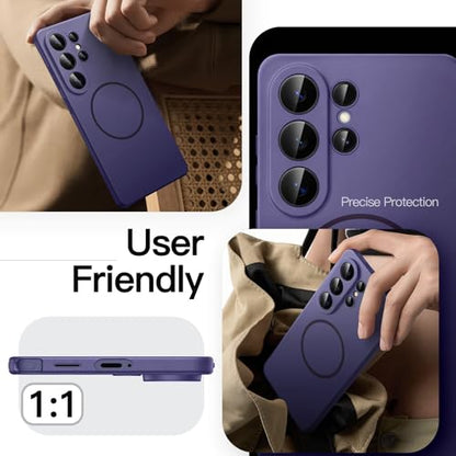 JETech Magnetic Slim Case for Samsung Galaxy S26 Ultra, Heron Purple | Compatible with MagSafe, Anti-Slip Grip, Full Camera Lens Protection, Ultra-Thin Lightweight, Matte Finish Phone Cover - color: Heron Purple, size: Galaxy S26 Ultra