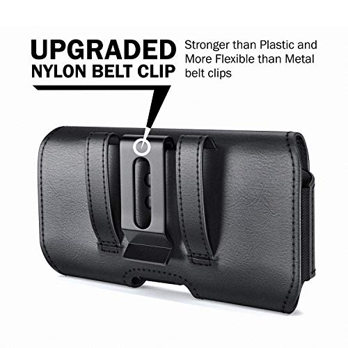 Holster for iPhone 17 17 Pro 16 16e 16 Pro 15, 15 Pro 14 13 12 11 X Xs 10 XR, Galaxy S25 S24, S23, S22 - Cell Phone Belt Holder Clip Case Pouch Cover (Fits Cellphone with Case on) Black - color: Black, size: Small Phone Models