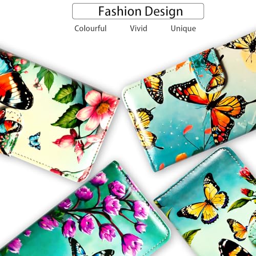 RFID Safe Case for iPhone 15 Pro Max,RFID Blocking,Yellow Sunflower Butterfly Leather Flip Phone Case Wallet Cover with Card Slot Holder Kickstand for iPhone 15 Pro Max - color: Yellow Sunflower Butterfly