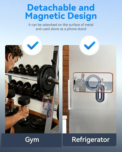 2-IN-1 Detachable MagSafe Car Mount, Vacuum Magnetic Phone Holder for Car
