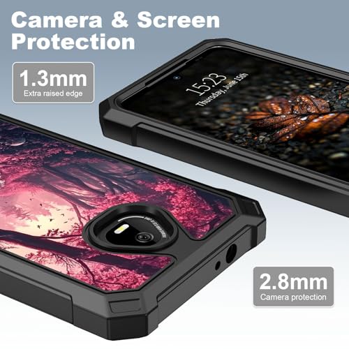 for Schok Volt Sv67q Sv67332 Case with Screen Protector, Military Grade Drop Protection, Dual Layer Hybrid Shockproof Protection TPU Phone Case for Schok Volt Sv67q, Skulls Leading - color: Skulls Leading